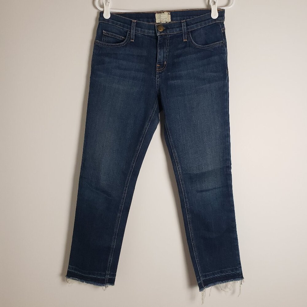 Current/Elliott The Cropped Straight Jean Slightly Relaxed Released Hem Size 26